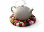Multy Color Tea Coaster 6 pcs & Pot Mat 1 Pce