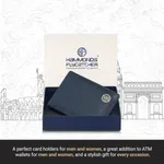 Hammonds Flycatcher Blue Unisex Genuine Leather Card Holder - Purse | Wallet For Men And Women | Card Holder