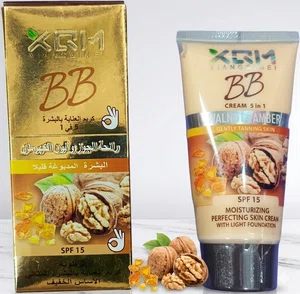 XQM Walnut & Amber BB Cream 5 In 1 For Gently Tanning Skin With SPF 15 With Light Foundation (80 g)