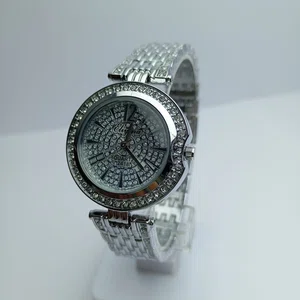 Hold colour Fashionable  Round Dial Stainless Steel Waterproof Watch For Women