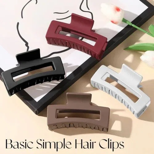 Silicone Flexible Hair Claw Clips, Nonslip Large Bendable Claw Clip | Soft Hair Grip Hairclips for Thin and Thick