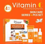 4 In 1 Set Disaar Beauty Vitamin C Skincare Set – Cleanser, Toner, Serum & Cream | Gift Set for Women & Teens