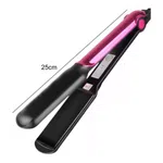 Pink/Black Plancha Alisadora Hair Straightener With Ceramic Plate