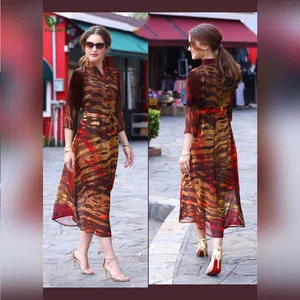 Fuloo's Inspire Dress Heavy Crazy Printed Georgette #1221