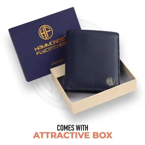 Hammonds Flycatcher Genuine Leather Blue Wallet For Men