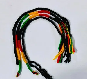 Handmade Cotton Silk Rasta Friendship Bracelet Woven Reggae Jamaica Surfer Boho Adjustable Wristband 2PCs