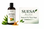 SUESA Herbal Shampoo with Conditioner | Honey, Tulsi & Aloe Vera | Anti Hair Fall, Nourishing & Strengthening Formula | Sulphate & Paraben Free | 200 ml