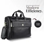 Hammonds Flycatcher 15.6 inch Dual Compartment Genuine Leather Laptop Bag With Expandable Features - Laptop Bags |