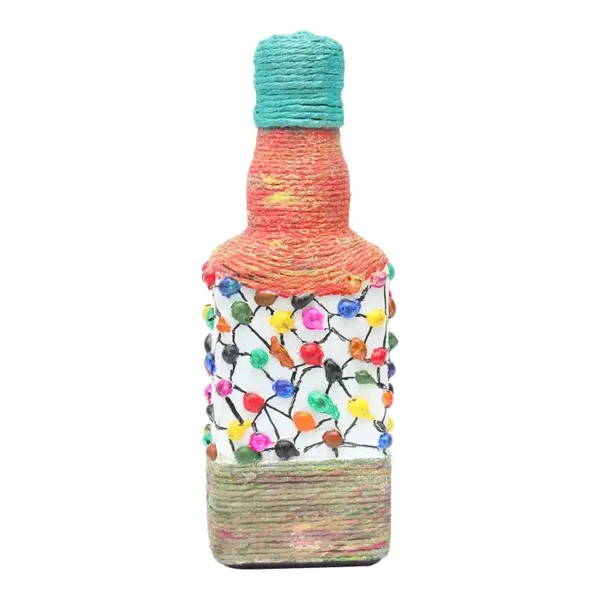 Hot Glue Bubble Hand Print Handmade Craft Bottle For Decoration