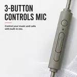 Elephu BassX 2020 earphones| 3.5mm jack| Boosted Bass| Volume Slider with Button| MIC| Hi-Res Audio| Universal Compatible| silicon tip