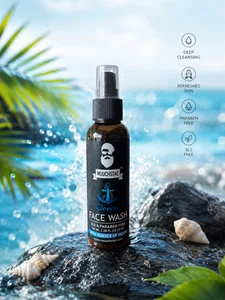 Muuchstac Ocean Face Wash For Man - Deep Cleansing, Refreshing Formula / SLS & Paraben Free / 100ml