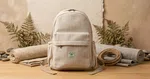 Handmade Sea Blue Hemp & Leather Laptop Bag - Sustainable Nepali Craftsmanship