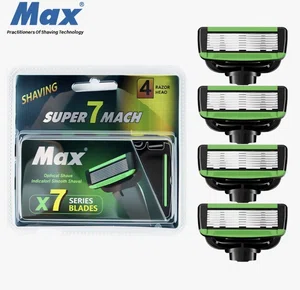 MAX RAZOR CARTRIDGES 7 Blade Shaving Razor Cartridges 4 set | Shaving Razor | Shaving Razor for men