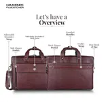 Hammonds Flycatcher Genuine Leather Laptop Bag For Men | Brown Solid Genuine Leather Messenger Bag For Men