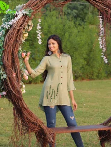 FuLoo's PK Long Western Tunics in Olive