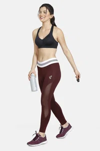 Zelocity Nouveau Shine Legging For Women - Wine