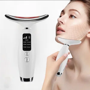 ​LED Face & Neck Lifting Device – 4-in-1 EMS Tightening Massager for Wrinkle Removal, Skin Rejuvenation & Facial Sculpting – Professional Beauty Tool
