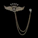 Rhinestone Star Tassel Chain Brooch for Men image 2