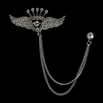 Rhinestone Star Tassel Chain Brooch for Men image 3