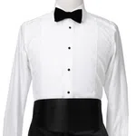 Black Silk Cummerbund and Bow Tie Set image 5