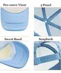 Two Tone Foam Front Mesh Trucker Snapback Cap image 8