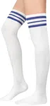 Women Three Stripe Over Knee High Socks image 3