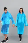 Transparent PVC Hooded Raincoat with Sleeves image 1