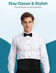 Black Silk Cummerbund and Bow Tie Set image 1