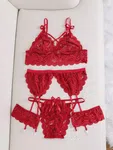 Women Lace Embroidered Half Slip Lingerie image 6