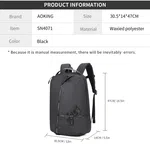 Aoking SN4071 Waterproof Laptop Backpack 20L with USB Port, Black image 9