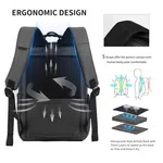 Aoking SNX6082 Laptop Backpack with USB Charging Port 17L, 15.6 Inch image 7