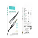 Hoco UPA20 3.5mm Male to Female Audio Extension Cable, Length:1m (Black)