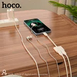 Hoco DUP04 Dual Lightning Digital Audio Converter Adapter (White) image 3