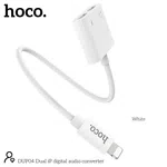 Hoco DUP04 Dual Lightning Digital Audio Converter Adapter (White) image 2