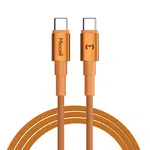 Miccell 60W USB-C to USB-C Braided Cable – Orange
