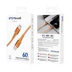 Miccell 60W USB-C to USB-C Braided Cable – Orange image 8